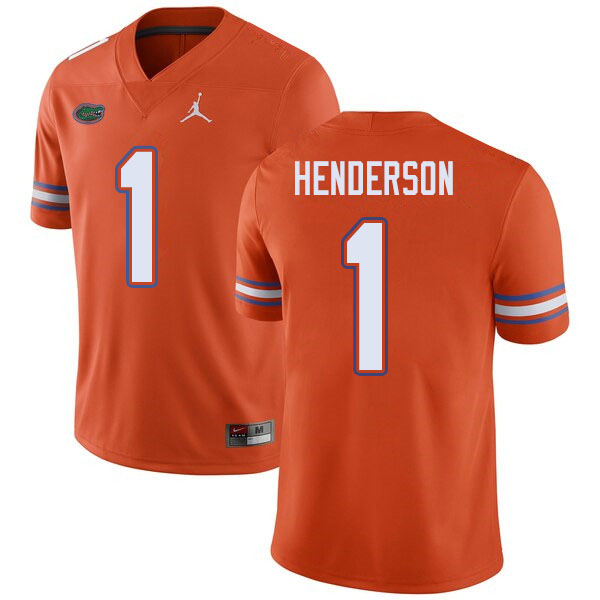 Jordan Brand Men #1 CJ Henderson Florida Gators College Football Jerseys Sale-Orange - Click Image to Close
